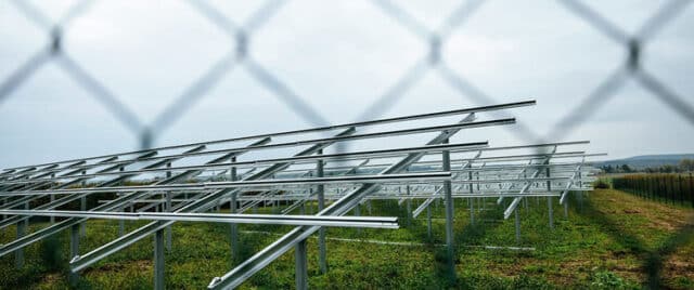 arc-power-first-installation-200-homes-connected Metal frames for solar panels at ARC Power’s first installation site
